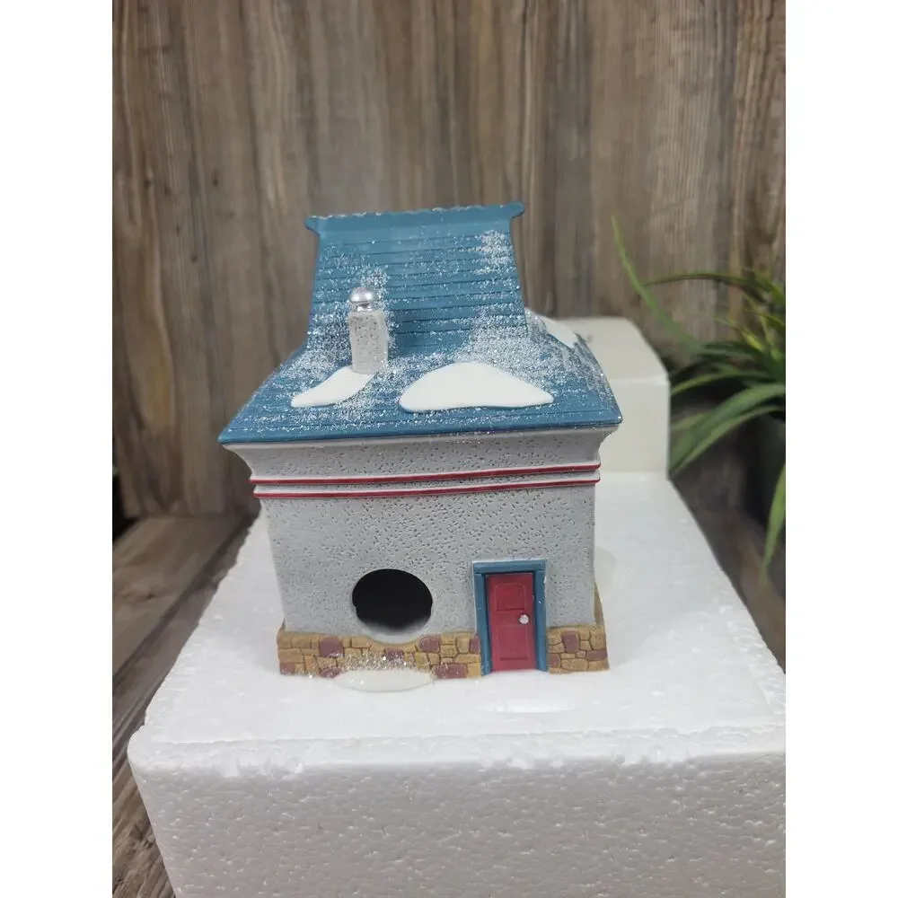 Dept 56 Beard Barber Shop North Pole Series Christmas Village House No Cord